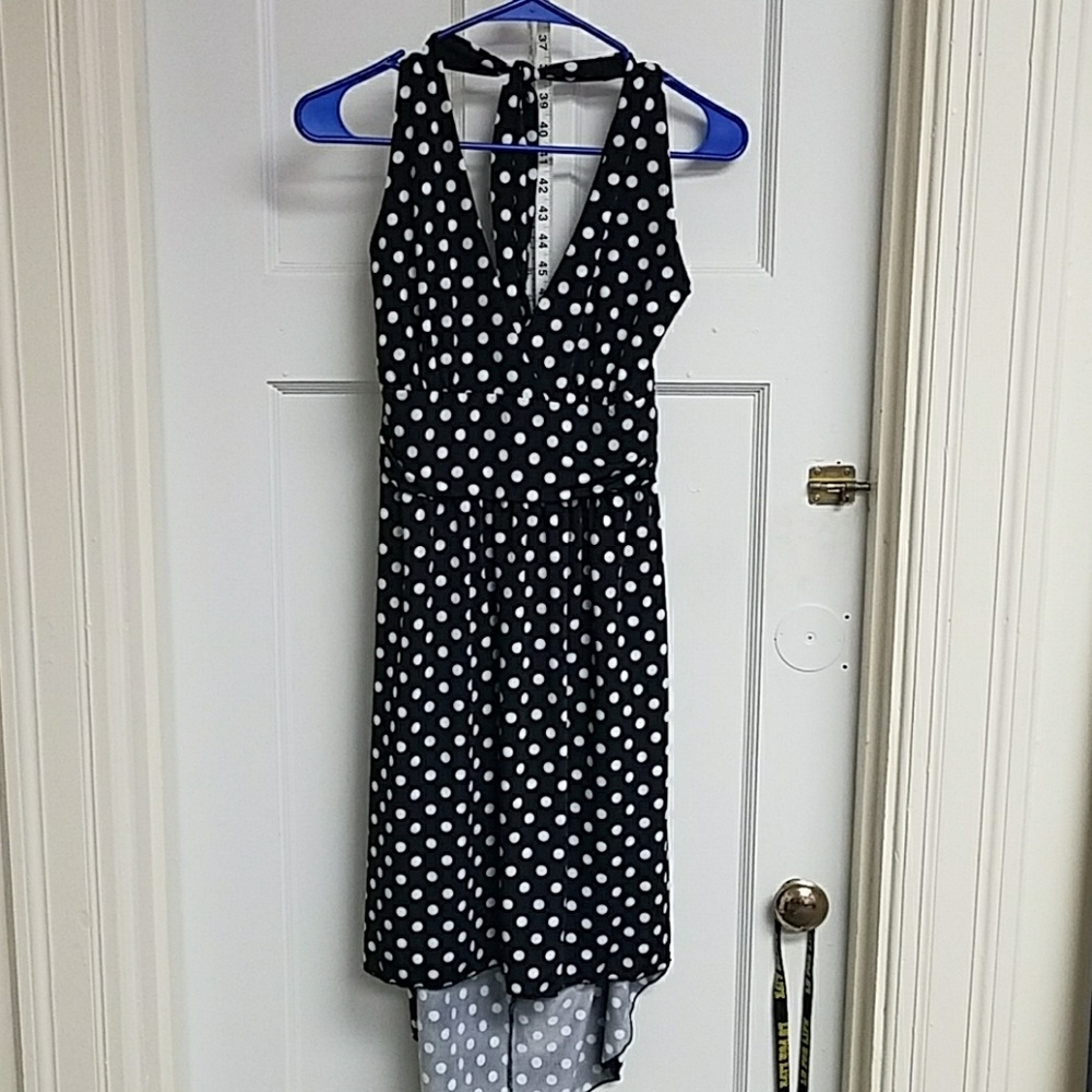 Polka dot halter dress